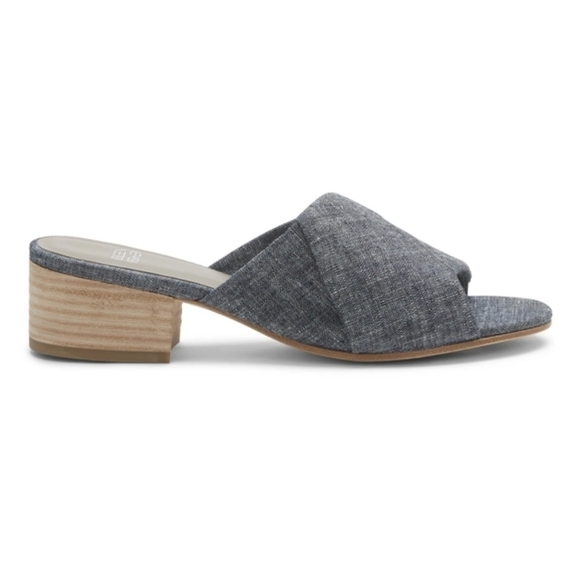 NEW Eileen Fisher Ruche Women Comfort Slide Heels Sandals shoes sz 9 - Picture 1 of 11